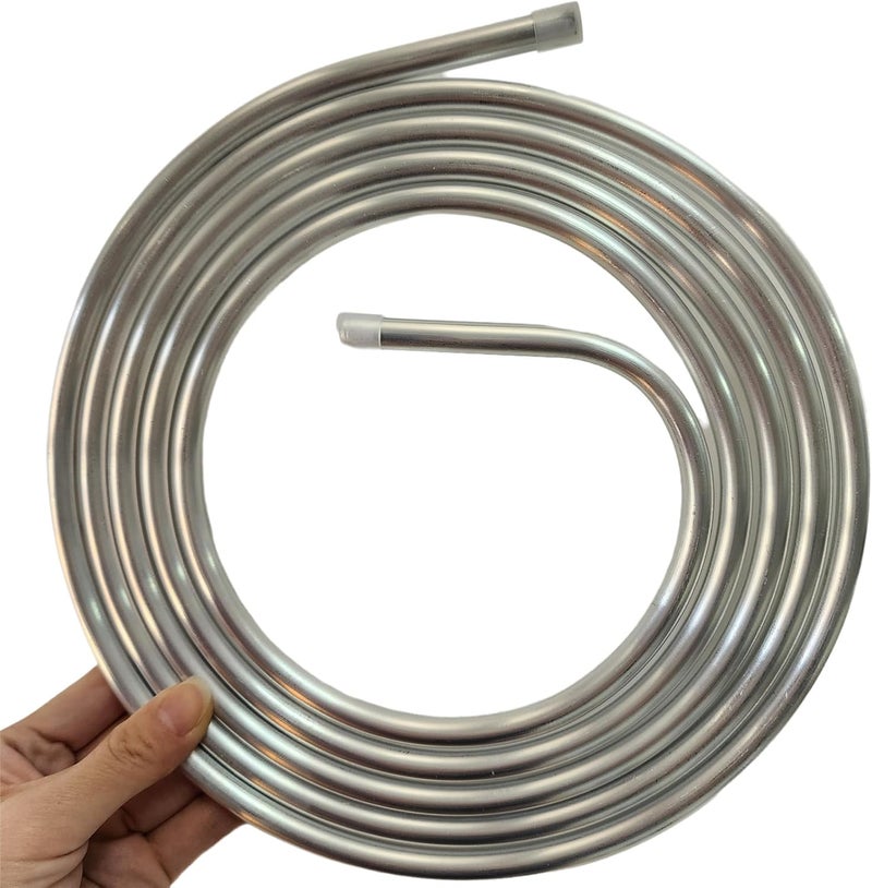 CELSOL Aluminum Tubing, 3/8 Inch OD, 0.04 Inch Wall, 10 FT Coil, Bendable & Flexible, Corrosion-Resistant, High-Temp Tolerant, Ideal for Fuel Line, Gas Line, Refrigeration and Automotive Uses - Image 1